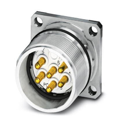 Phoenix Contact M23 Receptacle; CA-07P1N8A2S00; Male; 7-Pin; Front Mount; Crimp Contacts